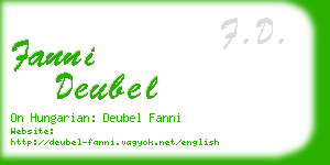 fanni deubel business card